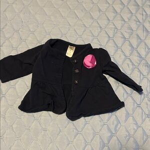 Black Baby Jacket with Pink Accent